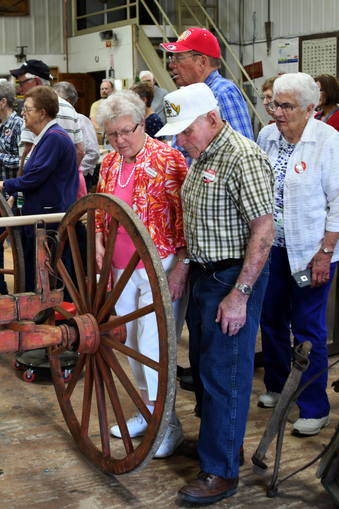 099 Christine and Curtis Huber examine the craftsmanship.JPG